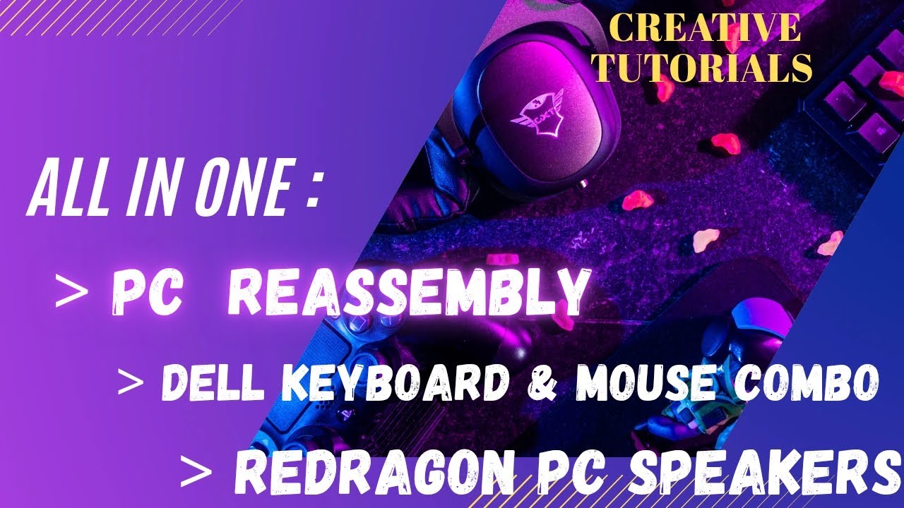 PC recabling/Frontech Monitor/Dell - Keyboard and Mouse Combo/ Redragon PC speakers.