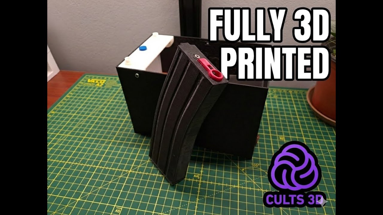 3D Printed Airsoft Magazine Assembly  M4 Mid Cap Guide Recycle Broken Mags!