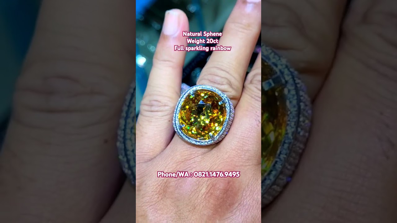 natural Sphene Size Jumbo, sparkling rainbow 