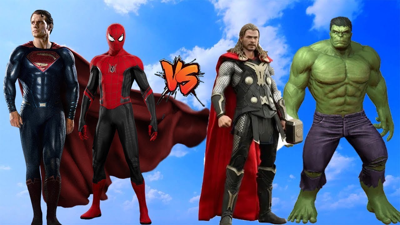 Hulk vs Superman vs Thor vs Spiderman - GTA 5 Mega Ramp Challenge (Superhero Race)