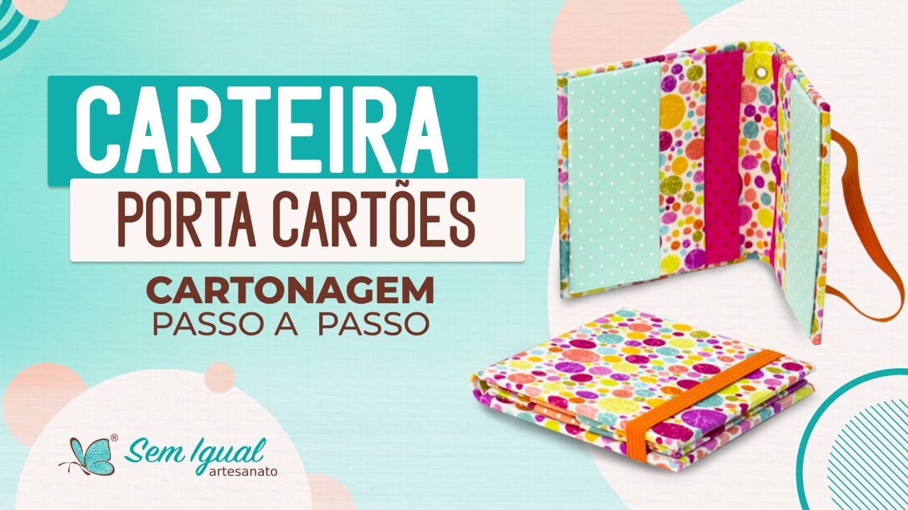 Carteira de Cartonagem Porta Cartões [NOVA] Cartonagem Para Iniciantes | Sem Igual Artesanato