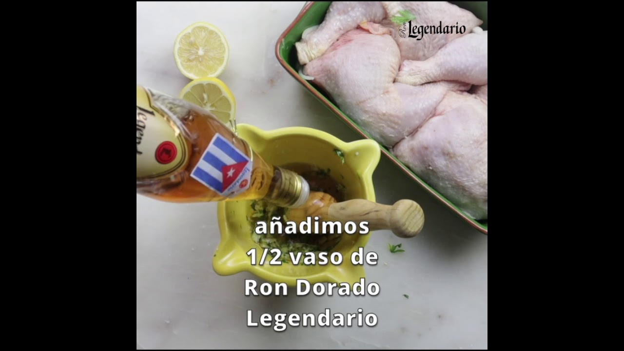 Pollo asado al Ron Legendario