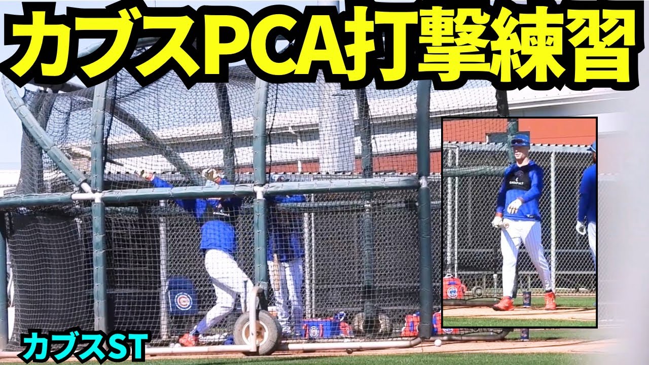 カブスのPCAの打撃練習！キッズから「P〜！！」と呼ばれ大人気！
