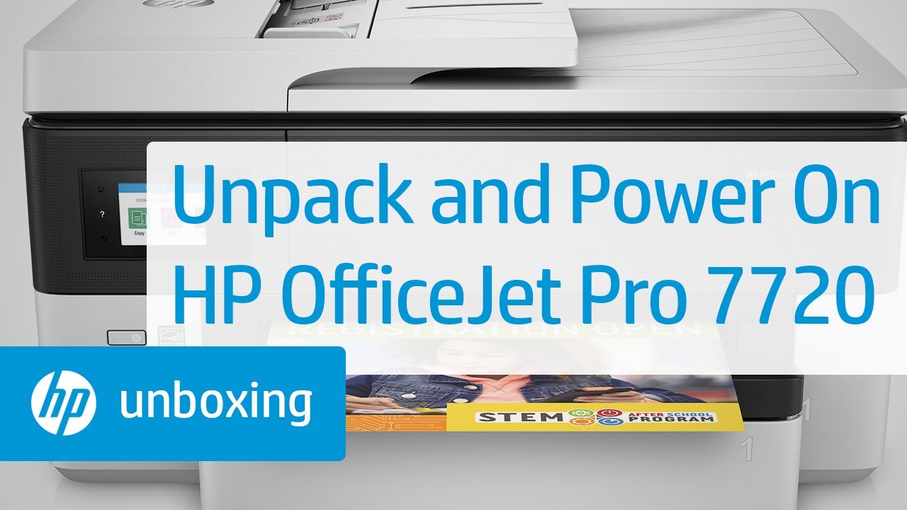 Hp Officejet Pro 7720 Printers First Time Printer Setup Hp Customer Support