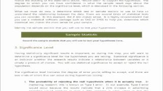 Hypothesis Testing Tool