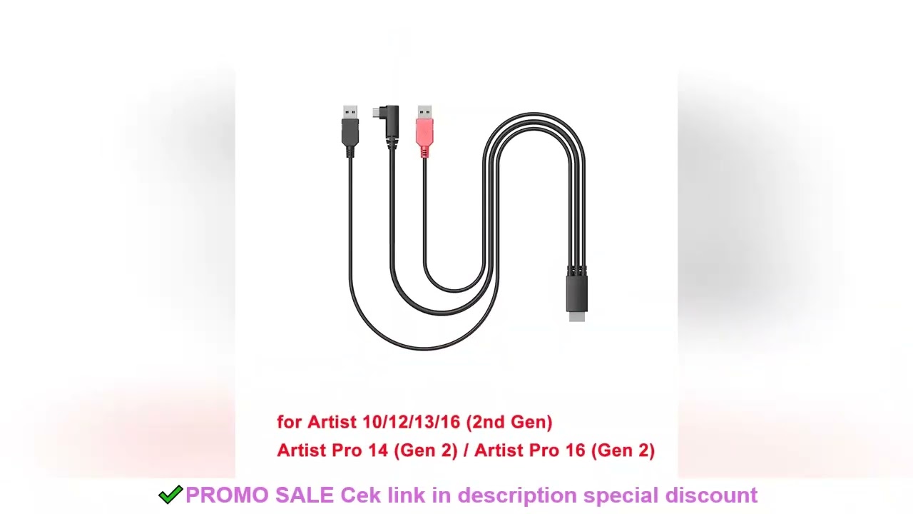 XPPen Brand Original 3 in 1 Cable for Artist Pro 14, Artist 10/12/13/16 (2nd Gen)