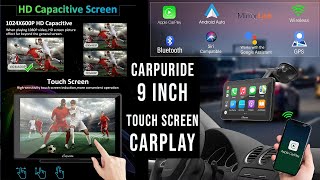 Carpuride  9 inch Wireless Apple Carplay and Android Auto car stereo rear camera GPS sat nav