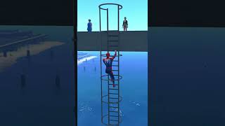 Spider-Man Ragdoll vs GTA 5 Physics 😂 ep.81| Insane Falls, Crashes &amp; Funny Moments! #shorts