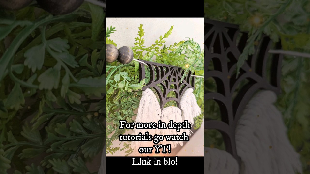 Easy And Adorable Spiderweb Garland Tutorial! Part 3! #diy #diycrafts #garland #spiderweb