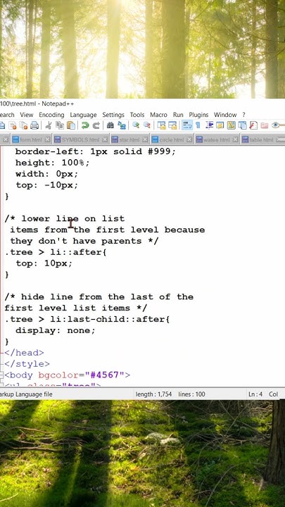 Tree structure with Html &css #htmltutorial #effect - YouTube
