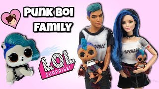 LOL Punk Boi Family Adopts a New Pet - Custom  Barbie DIY  LOL Surprise PET Series 4