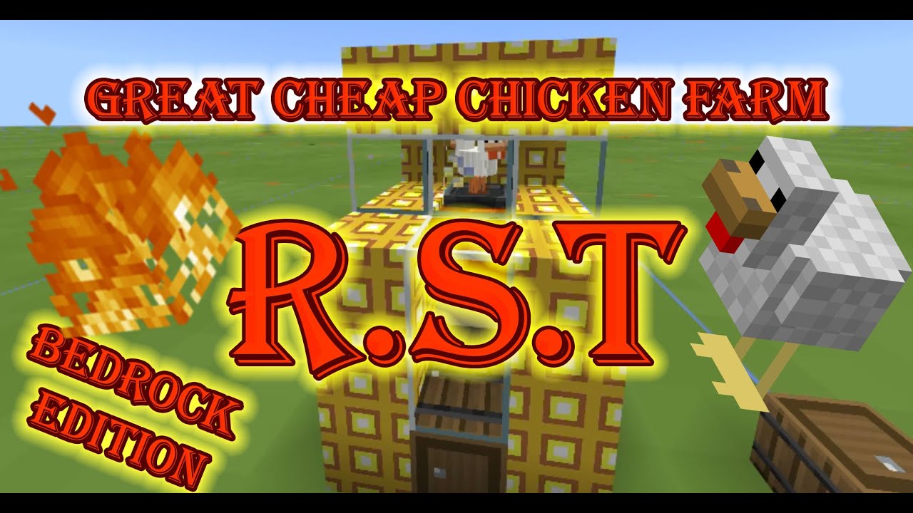 Great Cheap Chicken Farm bedrock Edition R S T 2 chase YouTube
