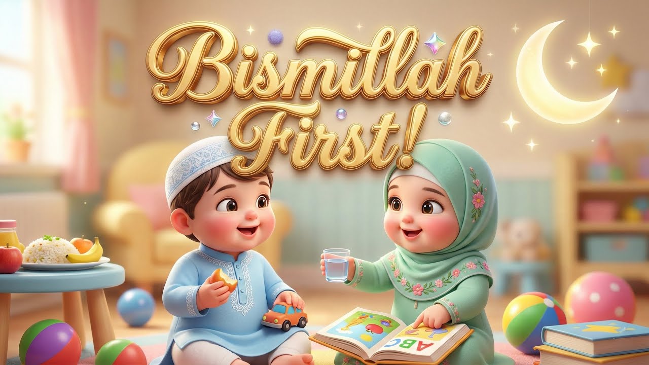Bismillah Song for Kids | Say Bismillah Before Everything! 🌙 Islamic Nursery Rhyme