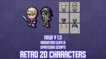 Retro 2D Characters: Update 1.3 - Unity Asset Store & itch.io Sprites Pack
