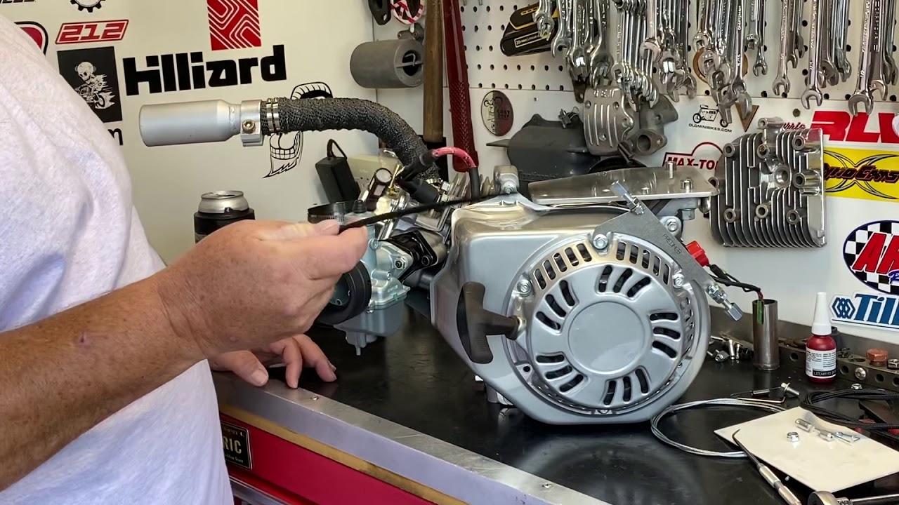 OMBWarehouse Mikuni Throttle Bracket install Predator 212 Ghost - YouTube