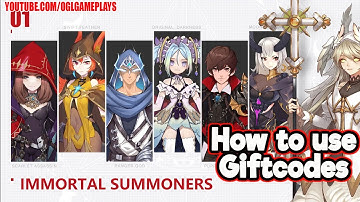 Immortal Summoners Gameplay (50xSummons + how to use free Gift Codes) Android