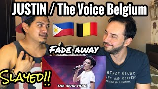 Singer Reacts| Justin - Fades Away | The voice kids| The Semi-Finals