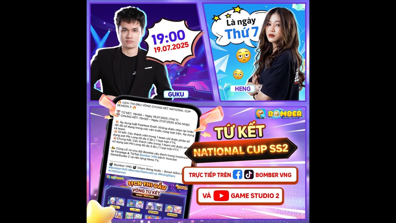 Bomber VNG | Livestream TỨ KẾT NATIONAL CUP SS2
