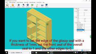 Cabinet designing process--Edge setting