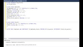 CRUD java(foreign key), SQLServer, Creación de base de datos y Conexión a SQL