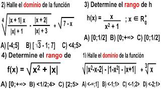 DOMINIO Y RANGO FUNCIONES (PROBLEMAS NIVEL AVANZADO)