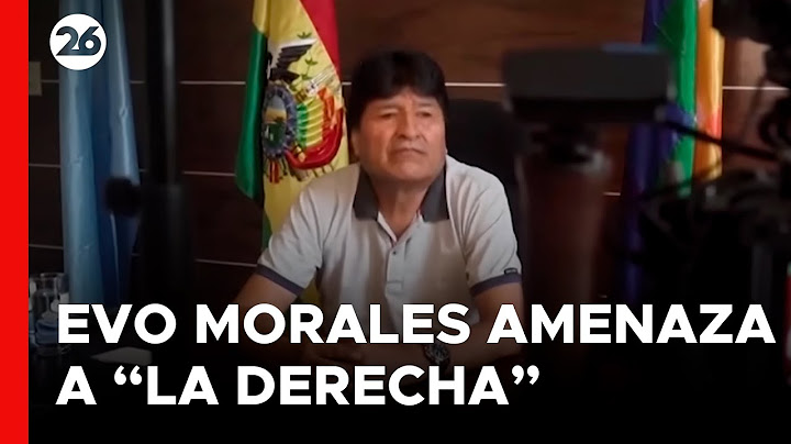 BOLIVIA | Evo Morales warns of a coup d'état if the opposition wins