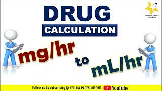 Thumbnail Drug calculation for Nurses | Converting mg/hour to mL/hour | Using infusion pump | PART-5