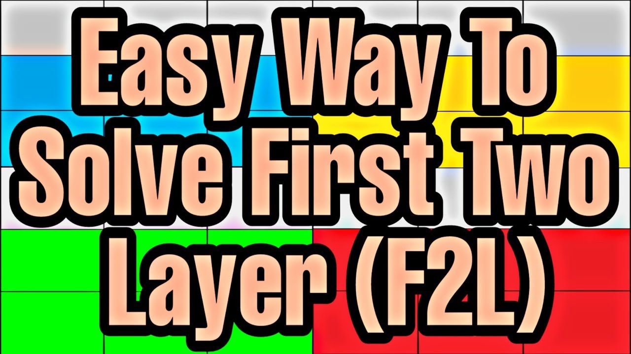 First 2 Layers Cara Mudah Selesaikan First Two Layer ( F2L ) - Rubik's Cube 3×3 - YouTube
