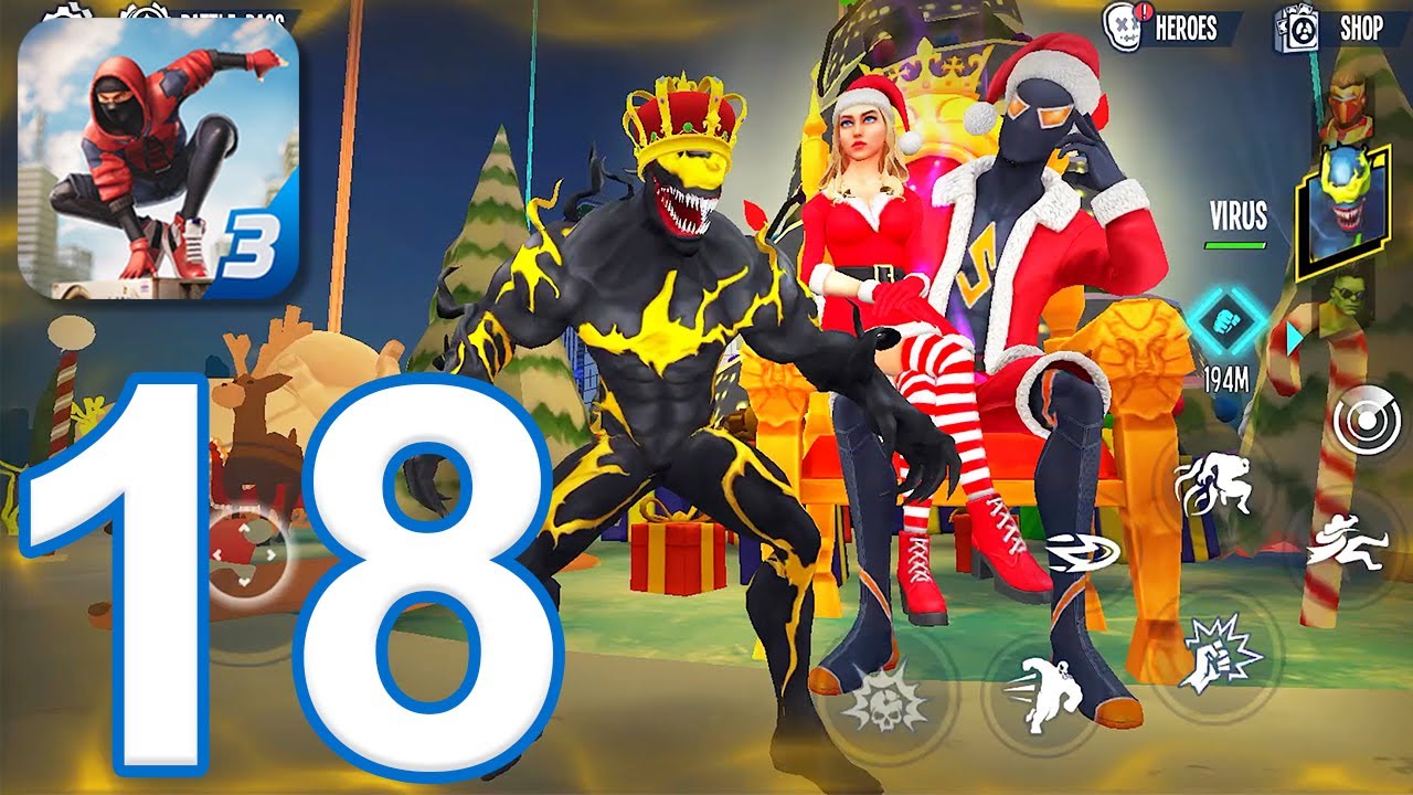 Super Fighter 3 - Gameplay Walkthrough Part 18 - Christmas Skins (iOS, Android)
