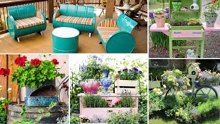 Unique ideas to recycle old furniture for the garden