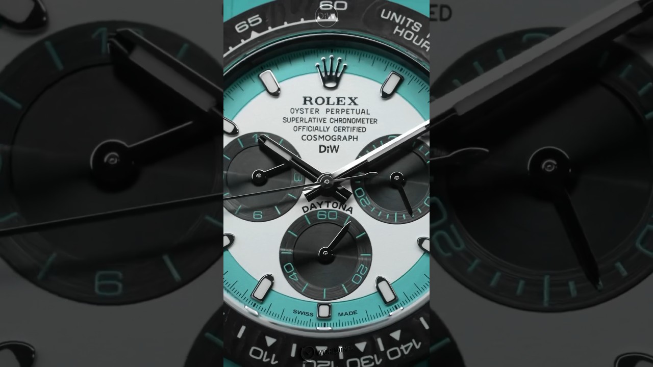 Unveiling the Gorgeous Tiffany Blue Rolex DiW Daytona CarboQuartz Rolex Watch Review! 