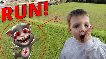 DRONE CATCHES CREEPY BABY TALKING TOM | IF YOU SEE CREEPY BABY TALKING TOM OUTSIDE OF YOUR HOUSE RUN