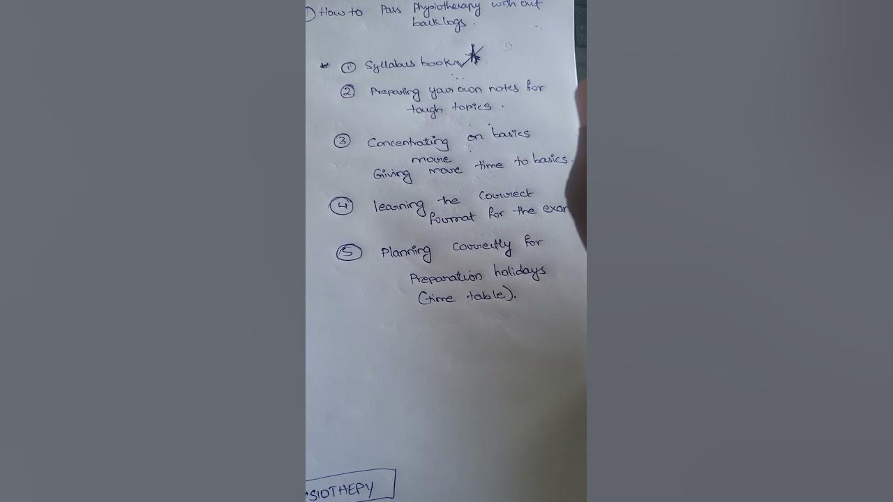 How to pass Physiotherapy with out back logs..... Telugu.... physio