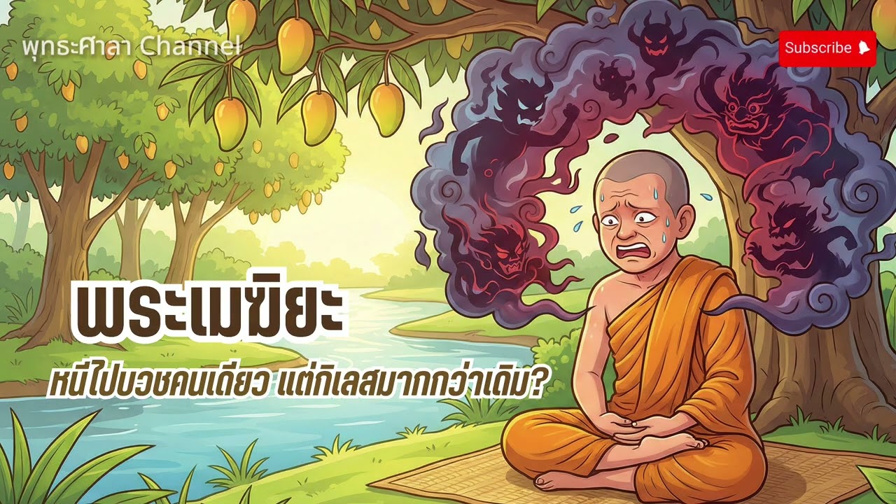 พระเมฆิยะ 🙏 หนีความวุ่นวายไปหาความสงบ แต่กลับเจอนรกในใจ!