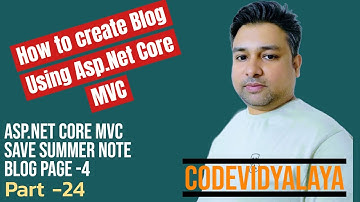 How to save blog data in database Asp.net Core MVC Part -4 Blog Part -24