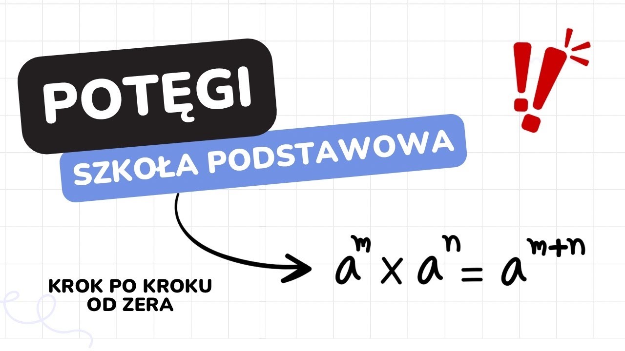 Potęgi szkoła podstawowa🤩 Nauczę Cię wszystkiego w 12 minut! PDF do