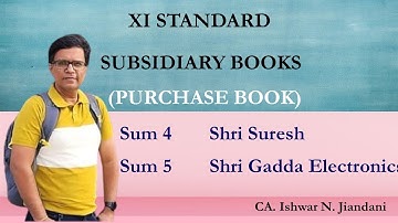 Subsidiary Books | Shri Suresh | Shri Gadda Electronics | Class 11 | Accounts | Gujarat Board