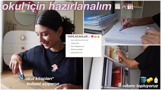 Okul İçin Hazırlanıyoruz 🪣🧽 (okul kitapları,temizlik,defter düzeni)