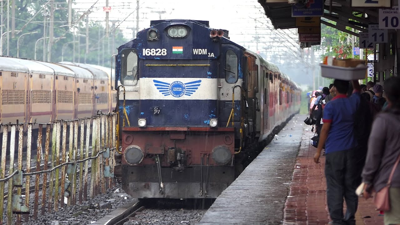 RATLAM Twin ALCo's Chugging | Train Journey SOUNDS | Ratnagiri - Mumbai Full Journey | Monsoon K R
