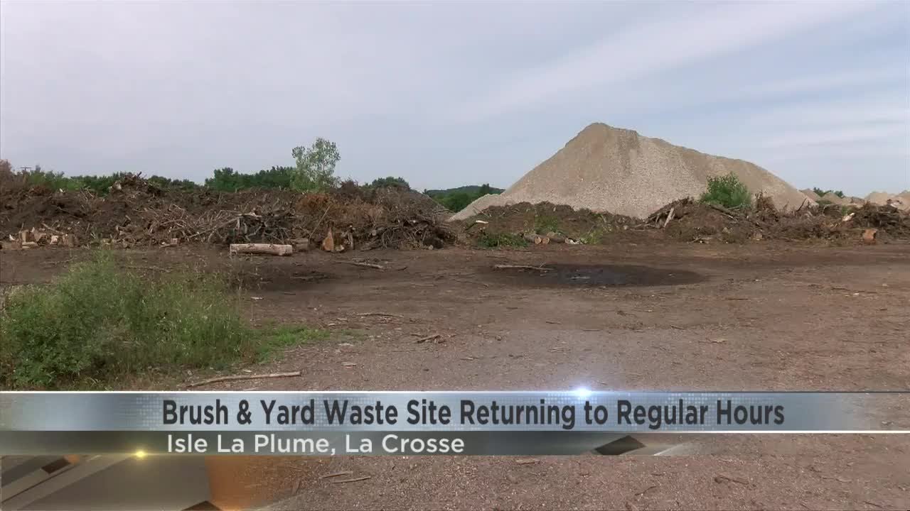 City of La Crosse Brush and Yard Waste site to return to regular hours