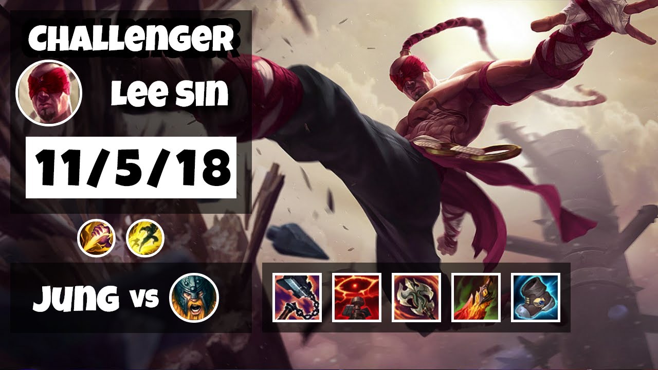 Lee Sin vs Olaf BR Challenger JUNGLE (11/5/18) - v11.8