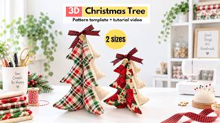 How to Sew a 3D Fabric Christmas Tree | Easy Christmas Decor Sewing Tutorial