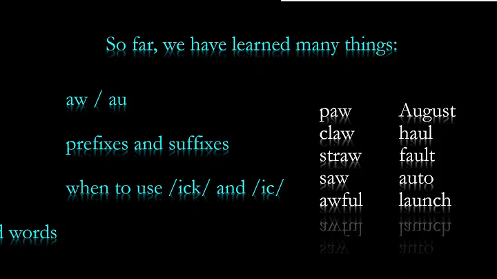 Fundations U5 Small Review