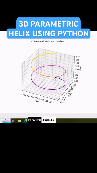 3D Parametric Helix Using Python Matplotlib #python #matplotlib #coding ...