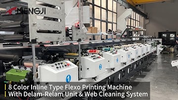 8-Color Inline Type Flexo Press With Delam-Relam Unit & Web Cleaning System for Cookies Wrapper