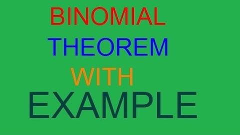 BINOMIAL THEOREM  IN HINDI/URDU
