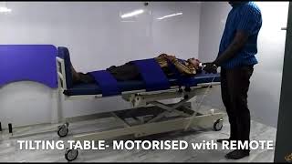 TILTING TABLE- MOTORISED WITH REMOTE AND HEIGHT ADJUSTABLE | DEMO