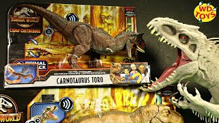 Jurassic World Control N Conquer Carnotaurus Toro Unboxed Camp Cretaceous  Dinosaur Toys