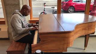 Dante Farmer Playing Piano At Blanchet House