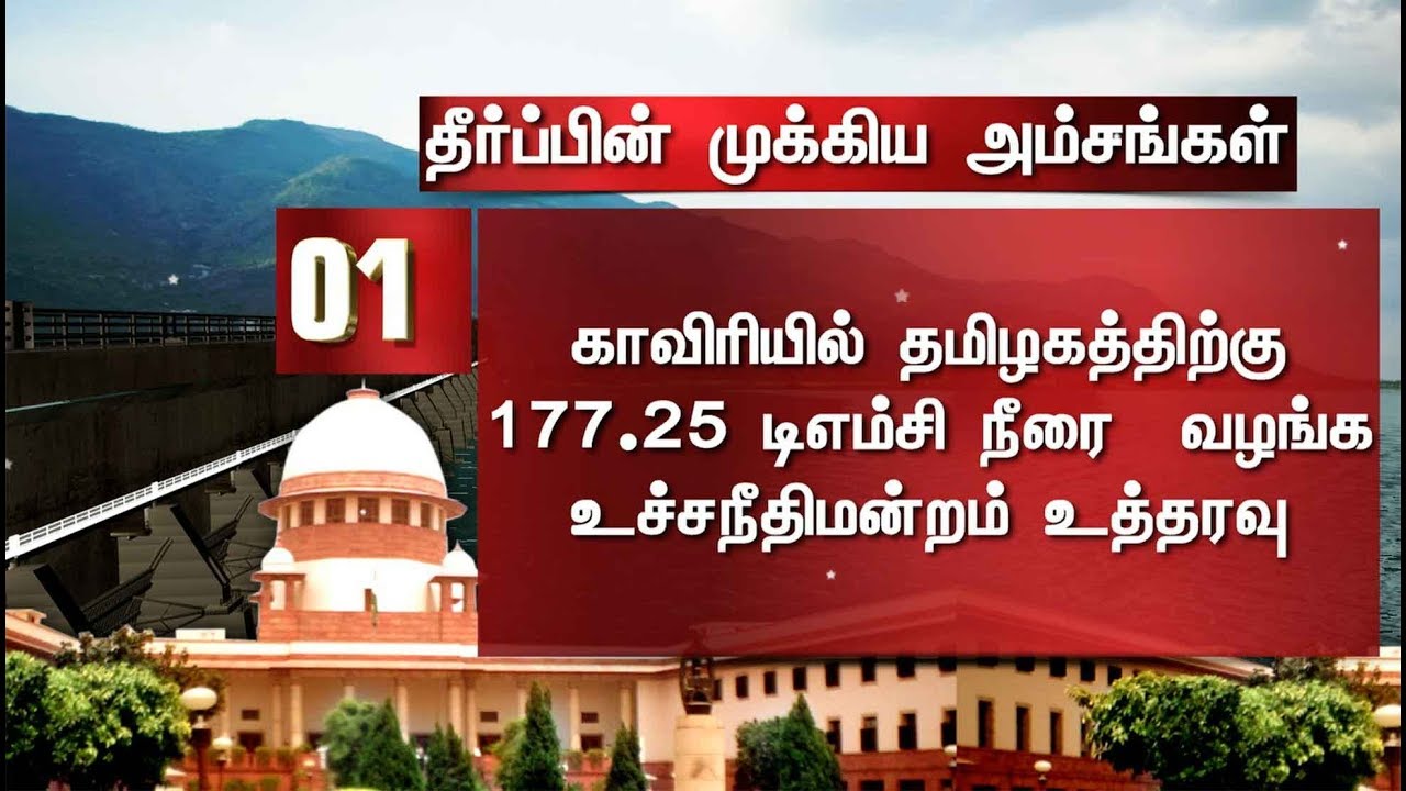 Important Features of Cauvery Water Dispute Verdict | 
